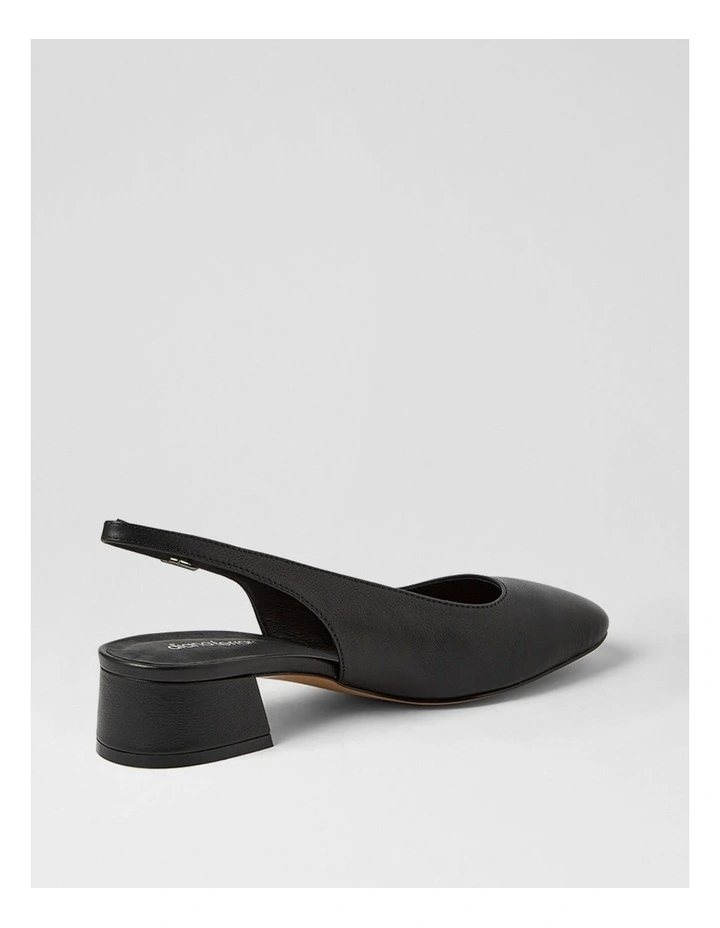 Mamia Black Leather Heels image 3