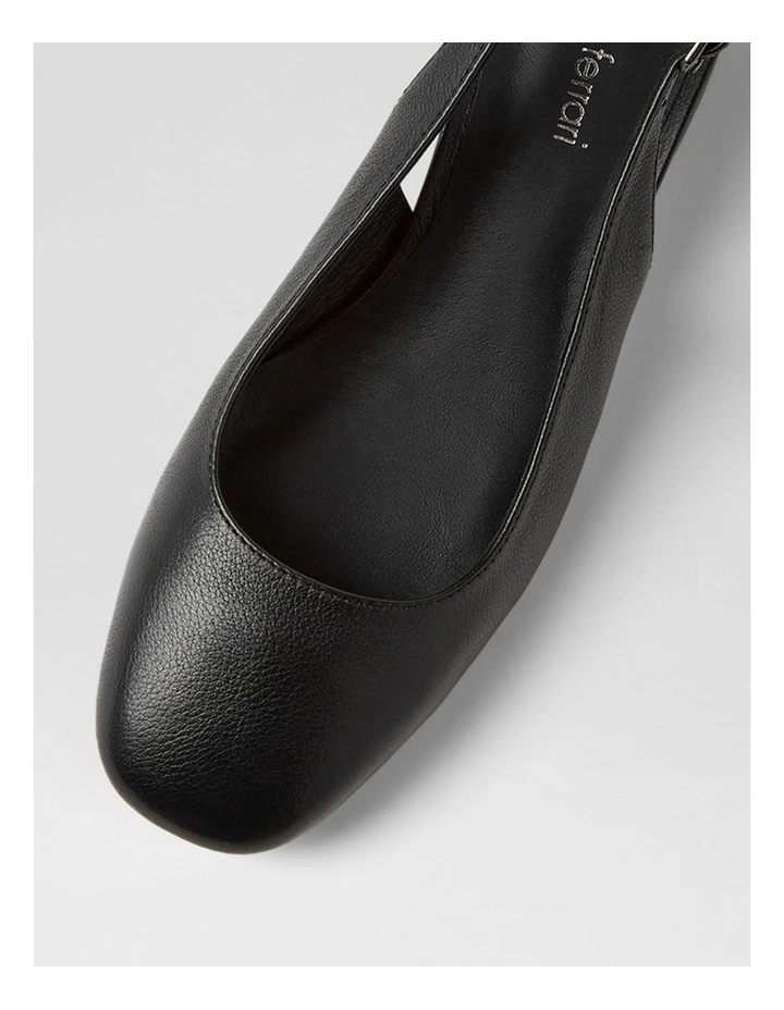 Mamia Black Leather Heels image 4
