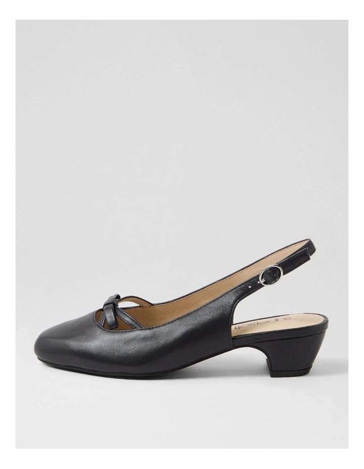 Nalanis Black Leather Heels image 1