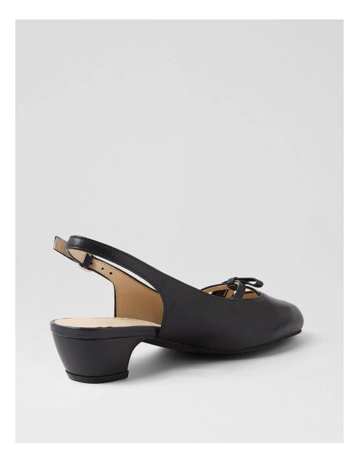 Nalanis Black Leather Heels image 3