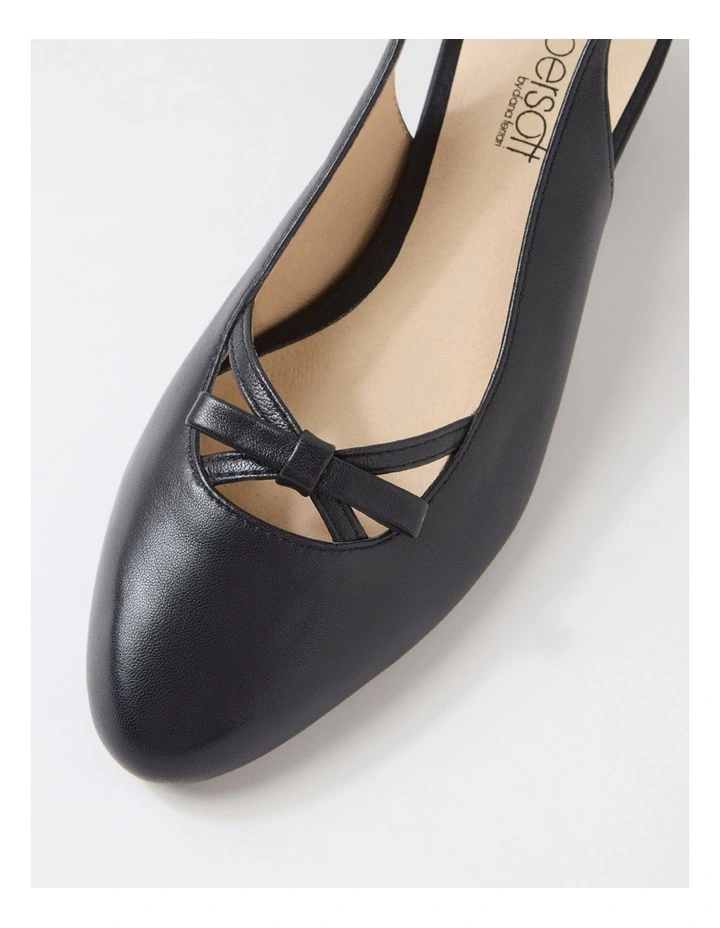 Nalanis Black Leather Heels image 4