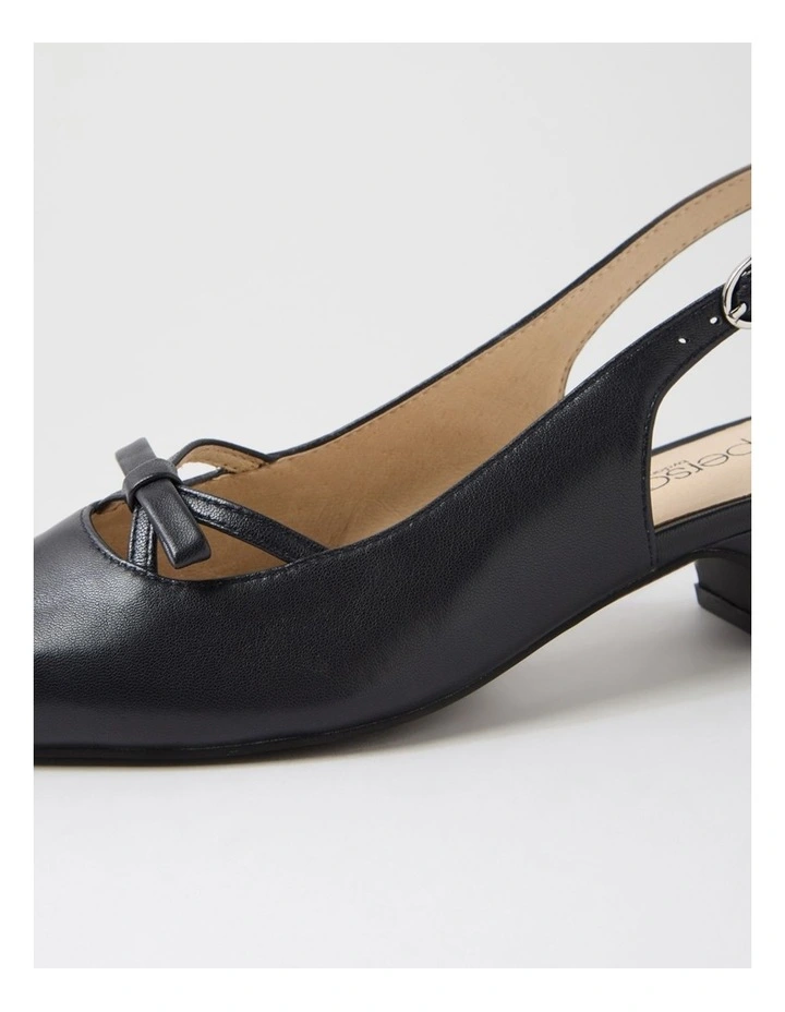 Nalanis Black Leather Heels image 5