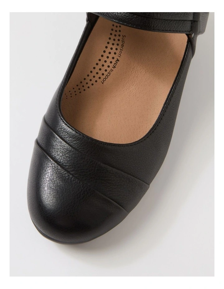 Larsin Black Leather Heels image 4