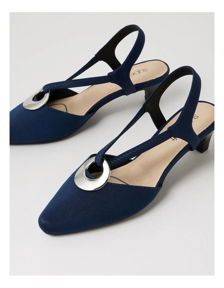 Lenia Navy Lycra Heels image 5