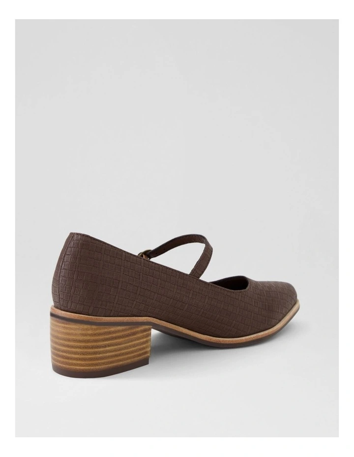 Oseya W Choc Weave Mary Jane Heels image 3