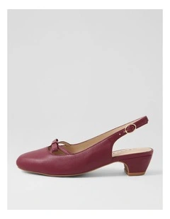 Nalanis Pomegranate Leather Heels