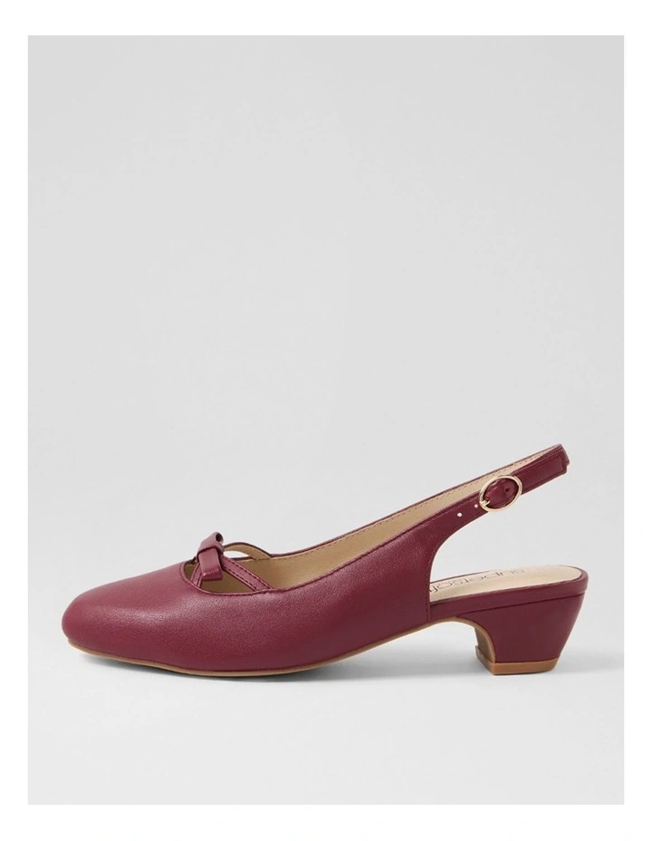 Nalanis Pomegranate Leather Heels image 1