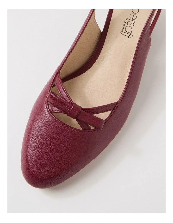 Nalanis Pomegranate Leather Heels image 4