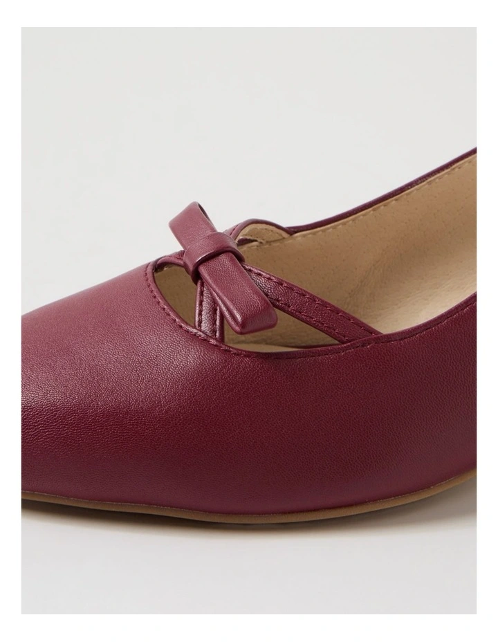 Nalanis Pomegranate Leather Heels image 5