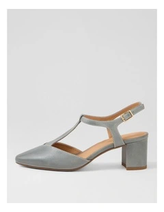 Leonee Sky Leather Heels