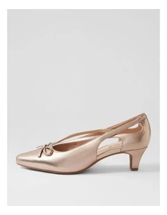 Lantana Champagne Leather Heels