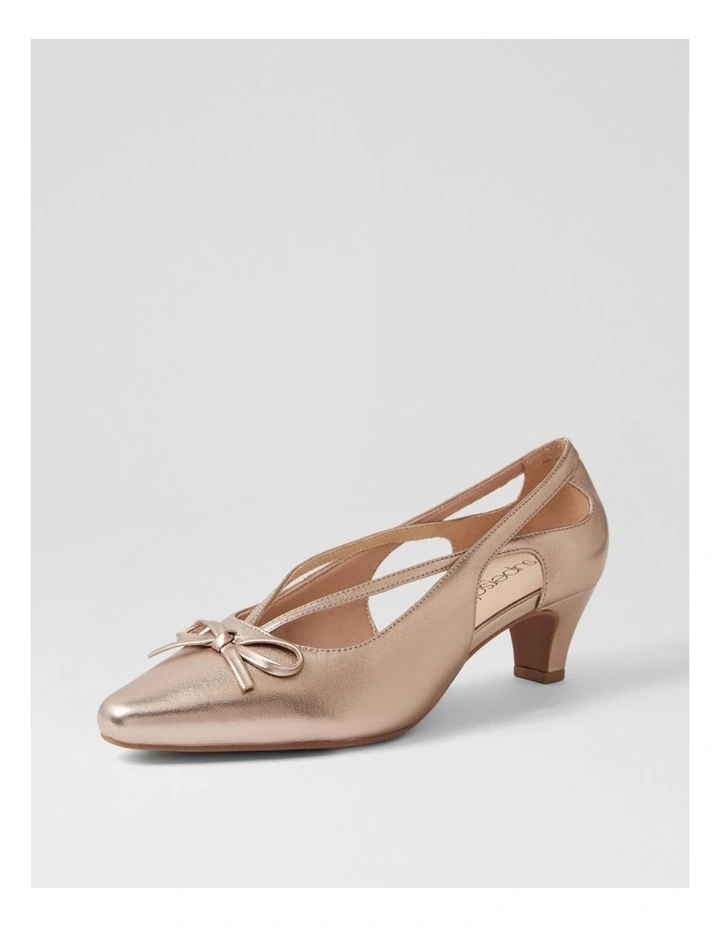 Lantana Champagne Leather Heels image 2