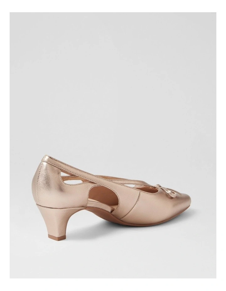 Lantana Champagne Leather Heels image 3