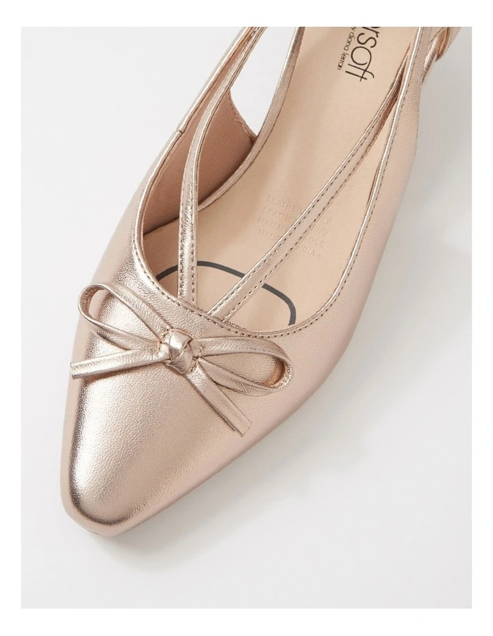 Lantana Champagne Leather Heels image 4