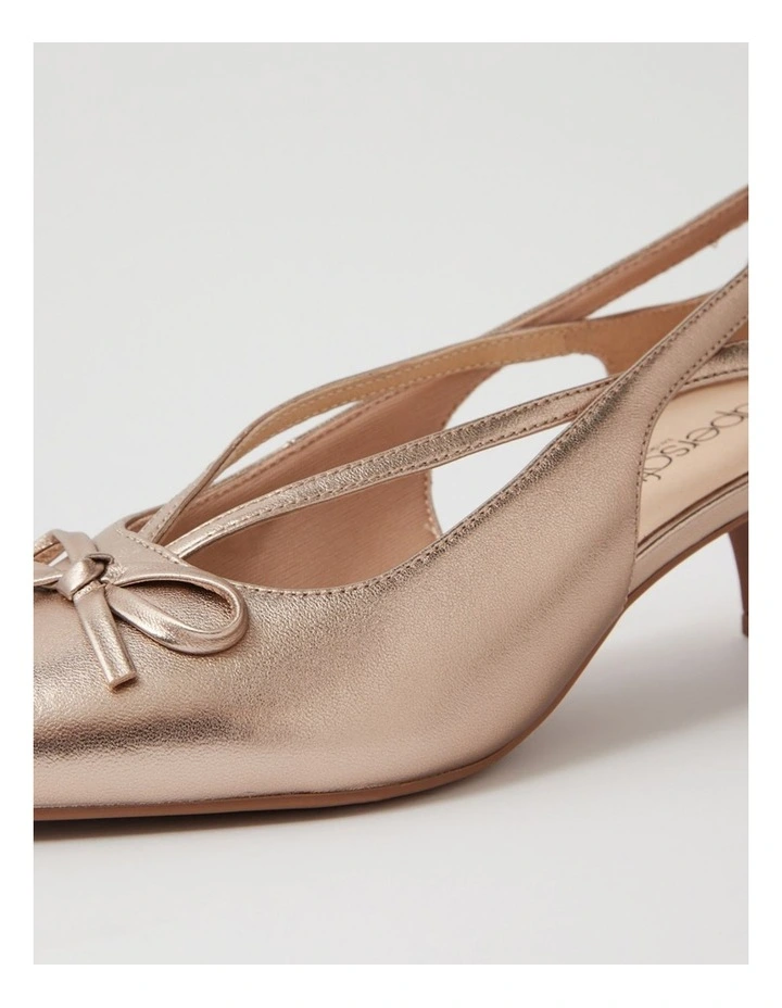 Lantana Champagne Leather Heels image 5