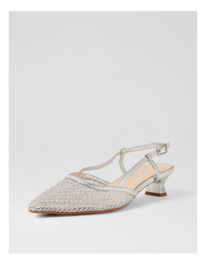 Jikkas Silver Mesh Leather Heels image 2