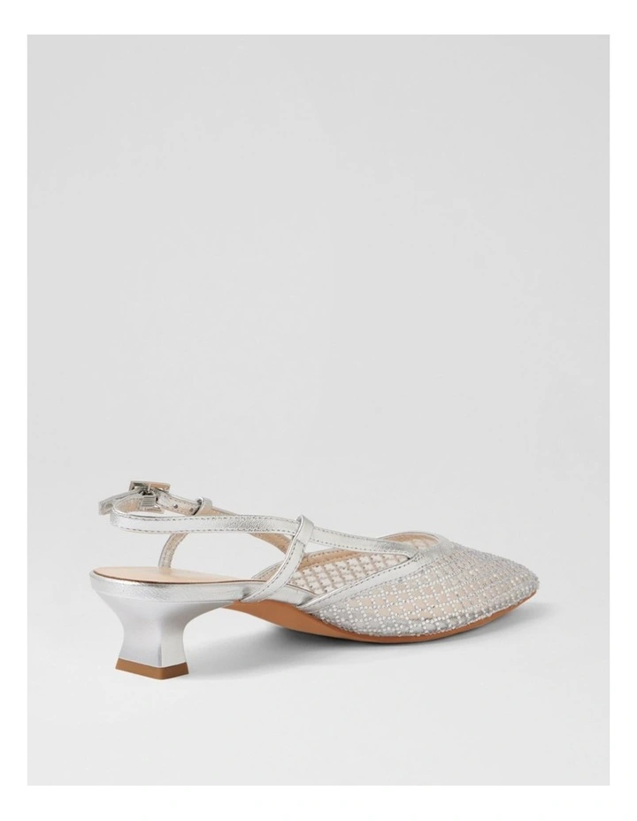 Jikkas Silver Mesh Leather Heels image 3