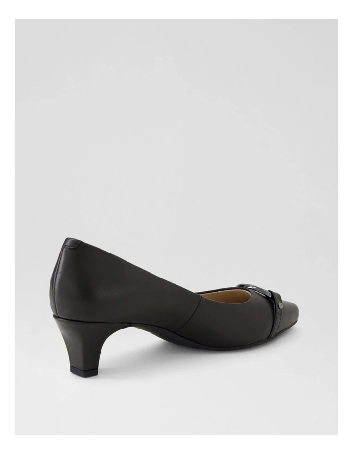 Laynes Black Leather Heels image 3