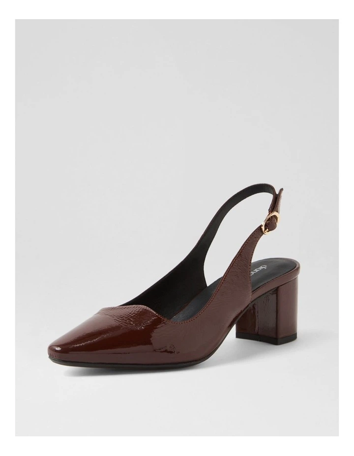 Larno Mahogany Patent Leather Heels image 2