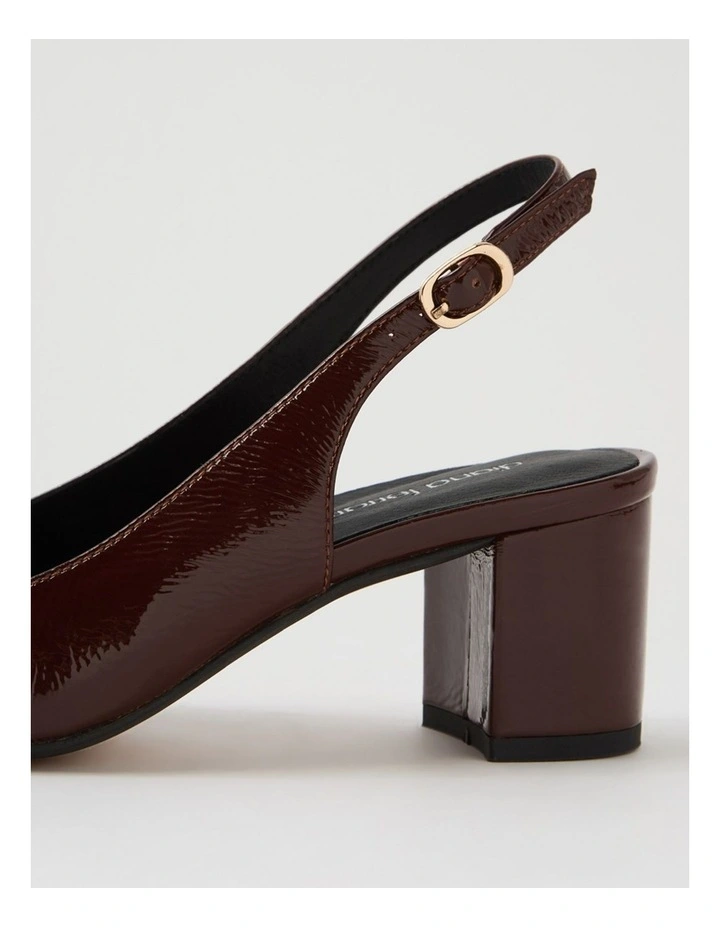 Larno Mahogany Patent Leather Heels image 5