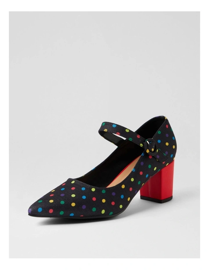 Tuchie Black Spot Fabric Heels image 2