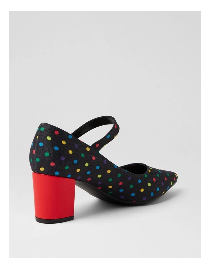 Tuchie Black Spot Fabric Heels image 3