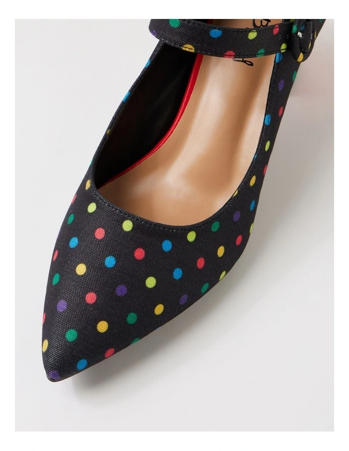 Tuchie Black Spot Fabric Heels image 4