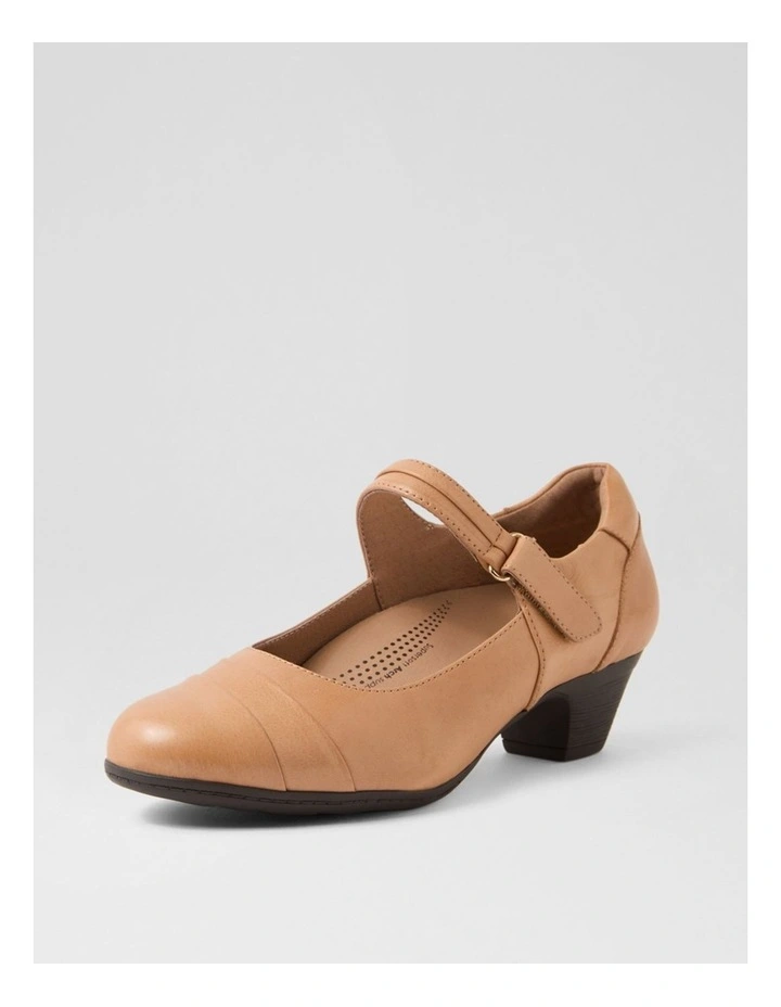 Larsin Dark Tan Leather Heels image 2