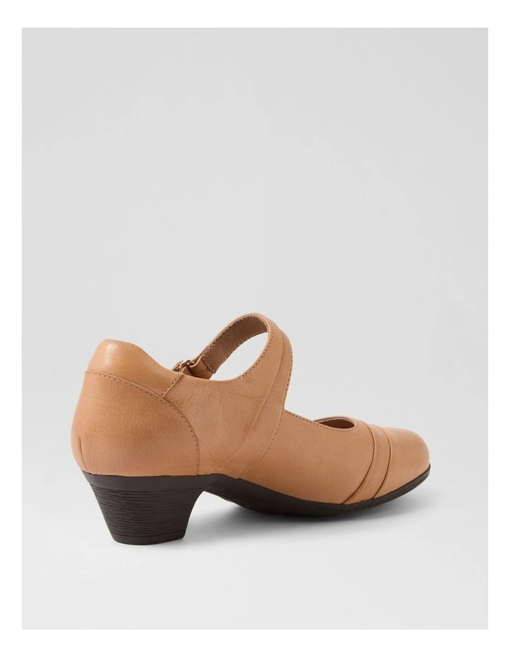 Larsin Dark Tan Leather Heels image 3