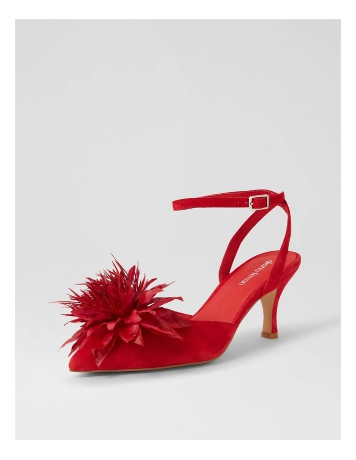 Tattel Red Suede Heels image 2