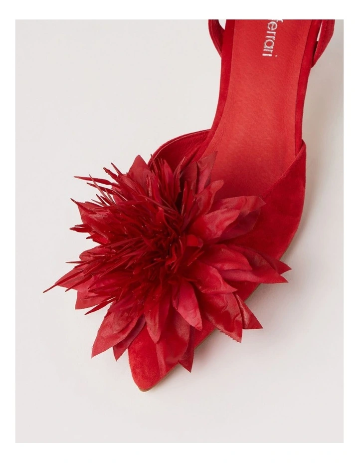 Tattel Red Suede Heels image 4