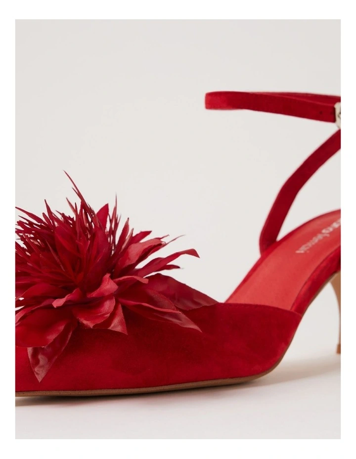 Tattel Red Suede Heels image 5