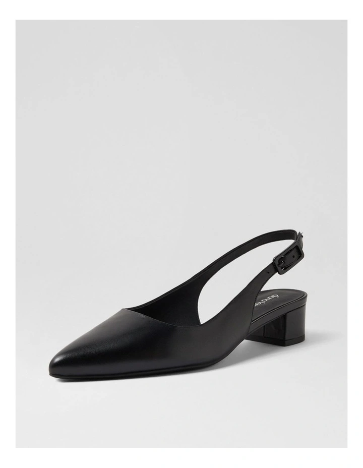 Claytin Black Leather Heels image 2
