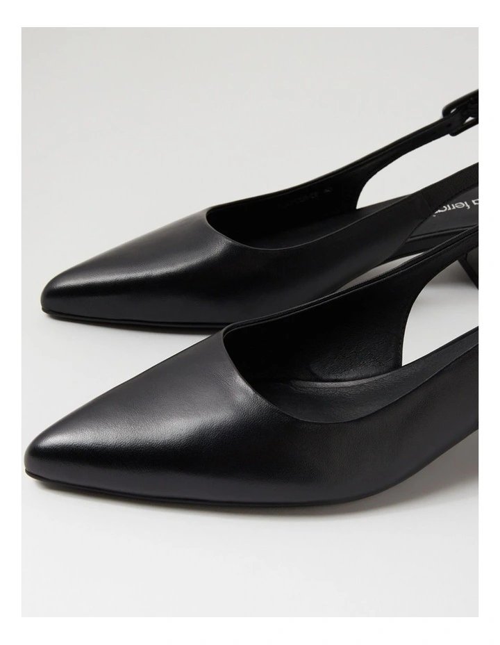 Claytin Black Leather Heels image 5