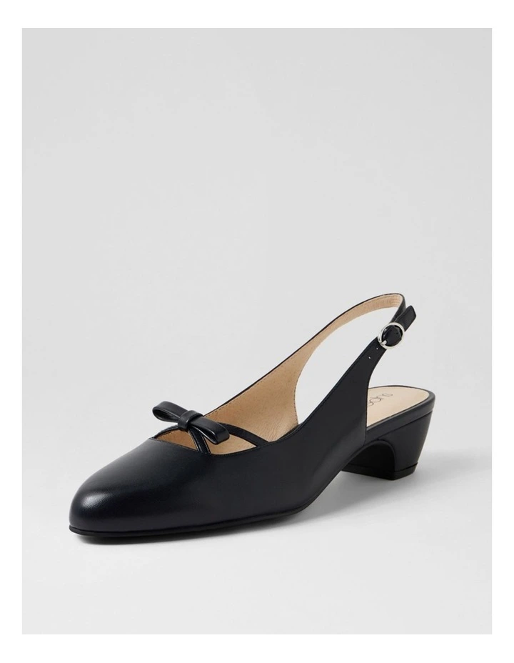 Nalanis Navy Leather Heels image 2