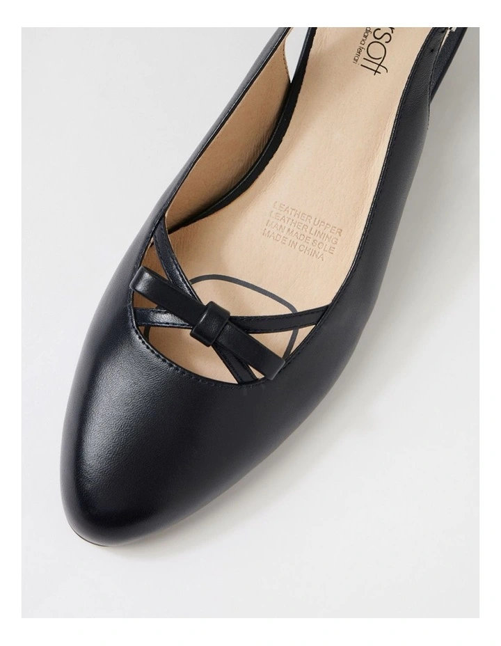 Nalanis Navy Leather Heels image 4