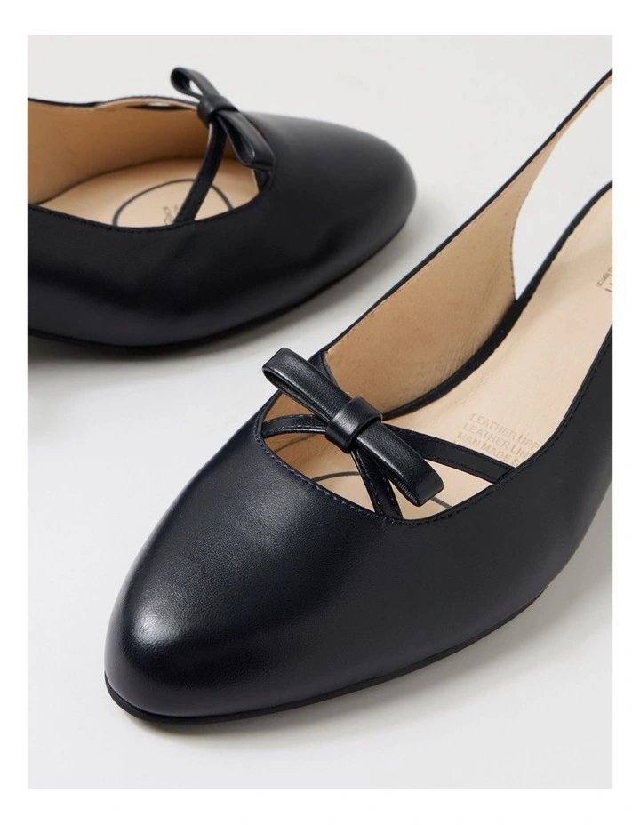Nalanis Navy Leather Heels image 5