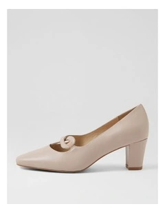 Mayian Oatmilk Leather Heels