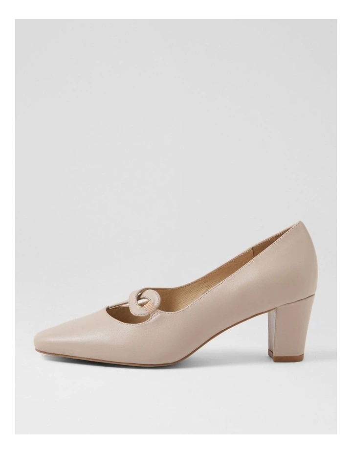 Mayian Oatmilk Leather Heels image 1