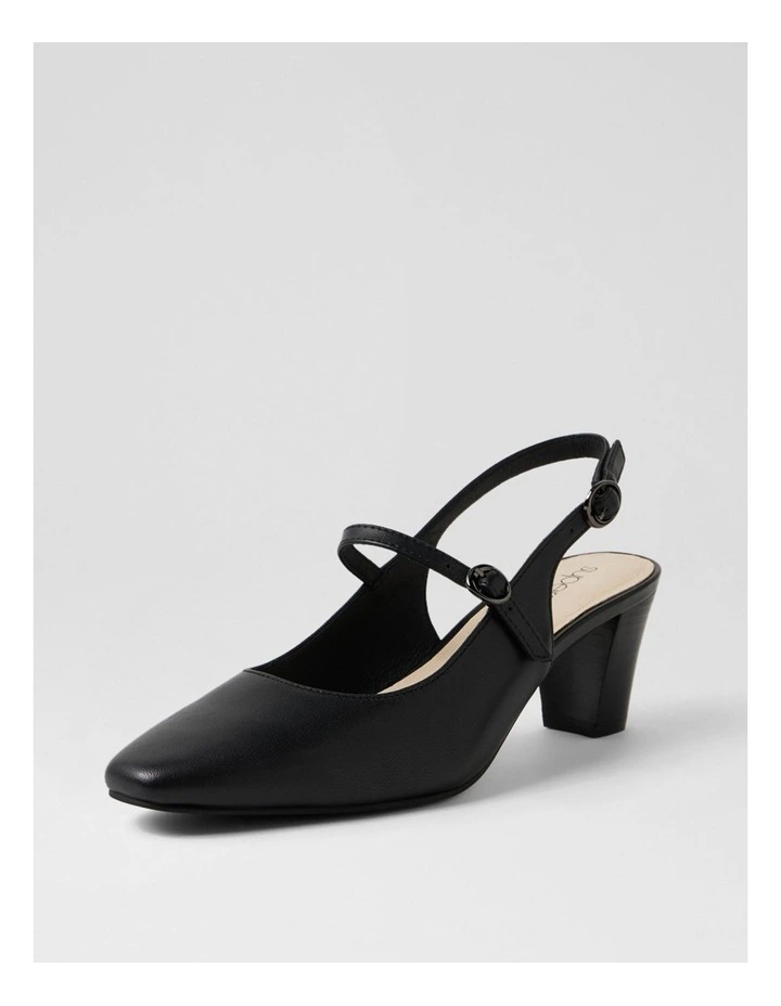 Matildas Black Leather Heels image 2