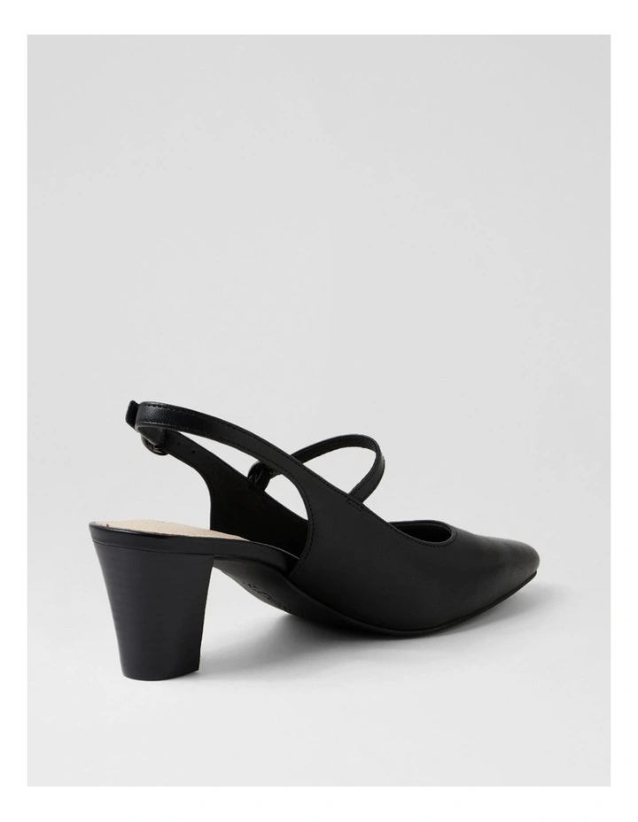 Matildas Black Leather Heels image 3