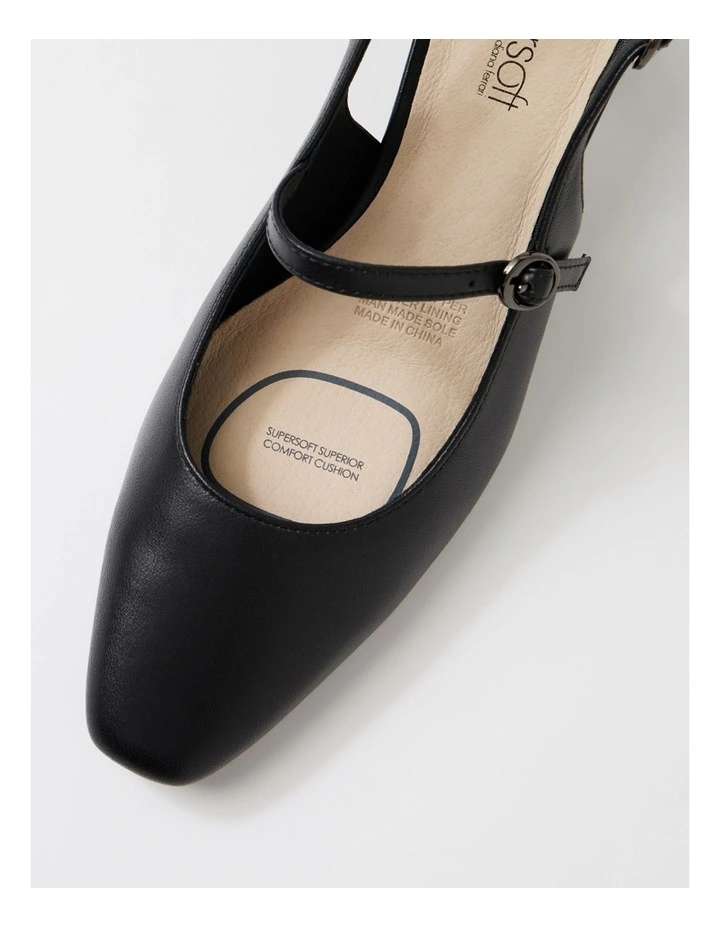 Matildas Black Leather Heels image 4