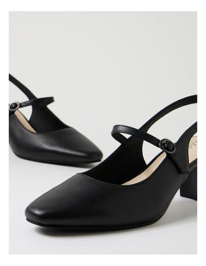 Matildas Black Leather Heels image 5