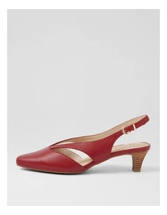Liliosa Dark Red Leather Heels