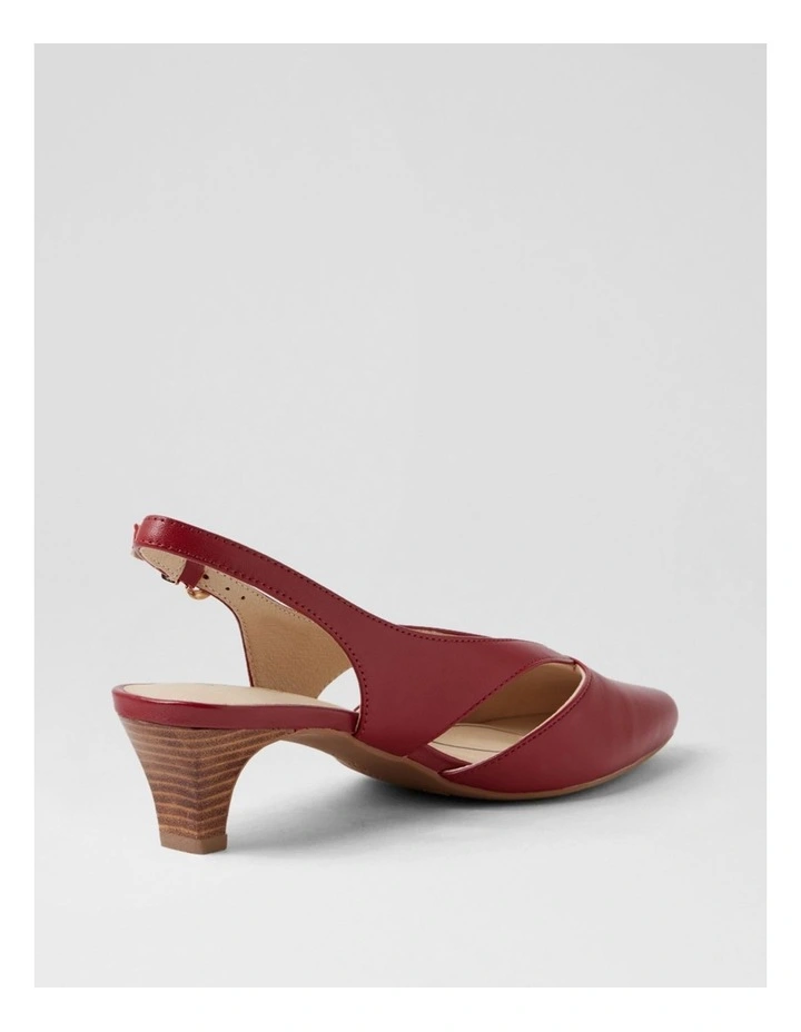 Liliosa Dark Red Leather Heels image 3