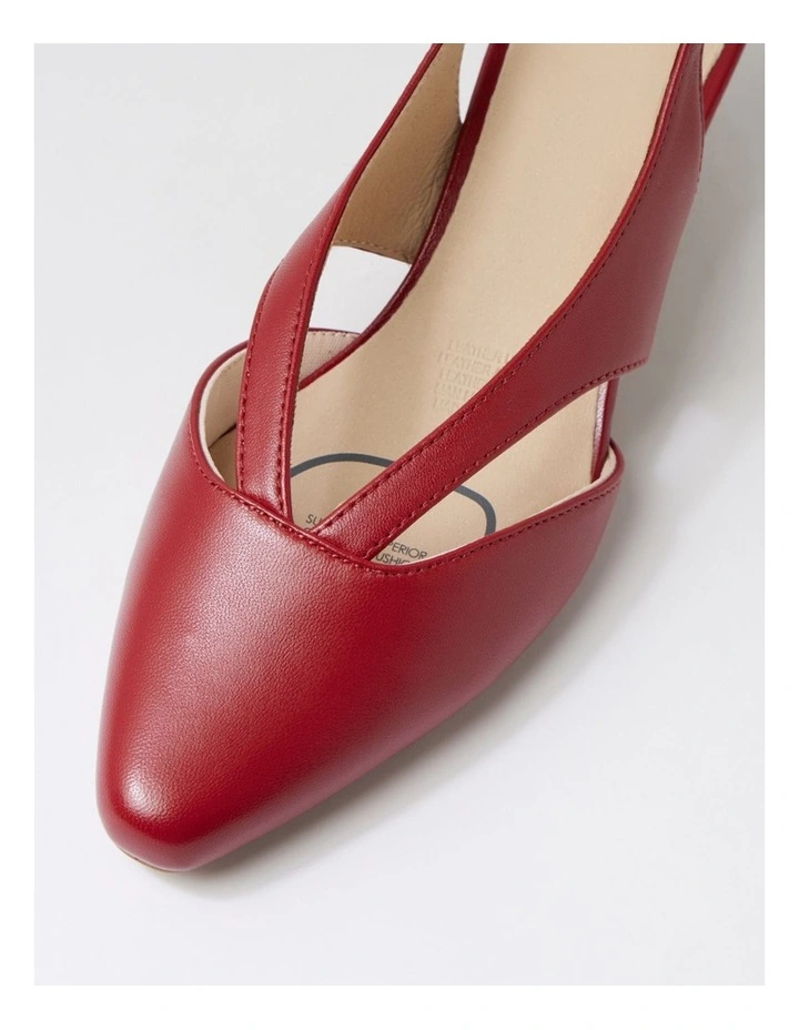 Liliosa Dark Red Leather Heels image 4