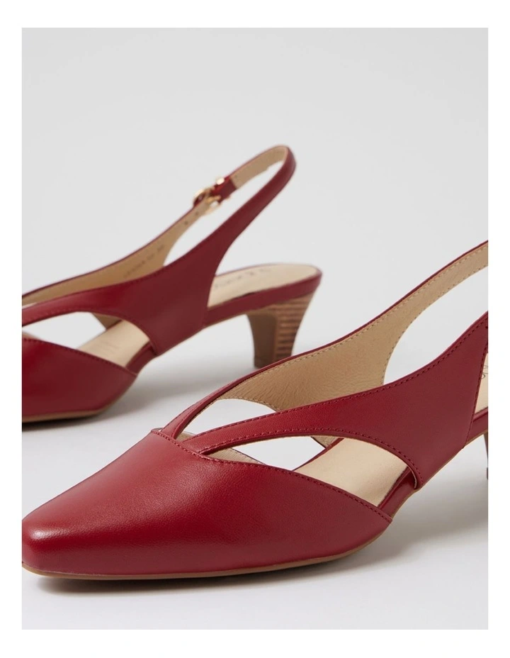 Liliosa Dark Red Leather Heels image 5