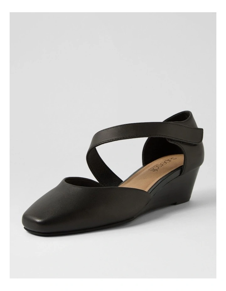Sagie2 Black Leather Heels image 2