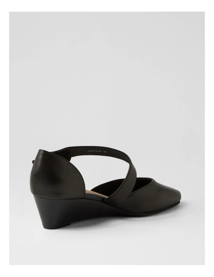 Sagie2 Black Leather Heels image 3