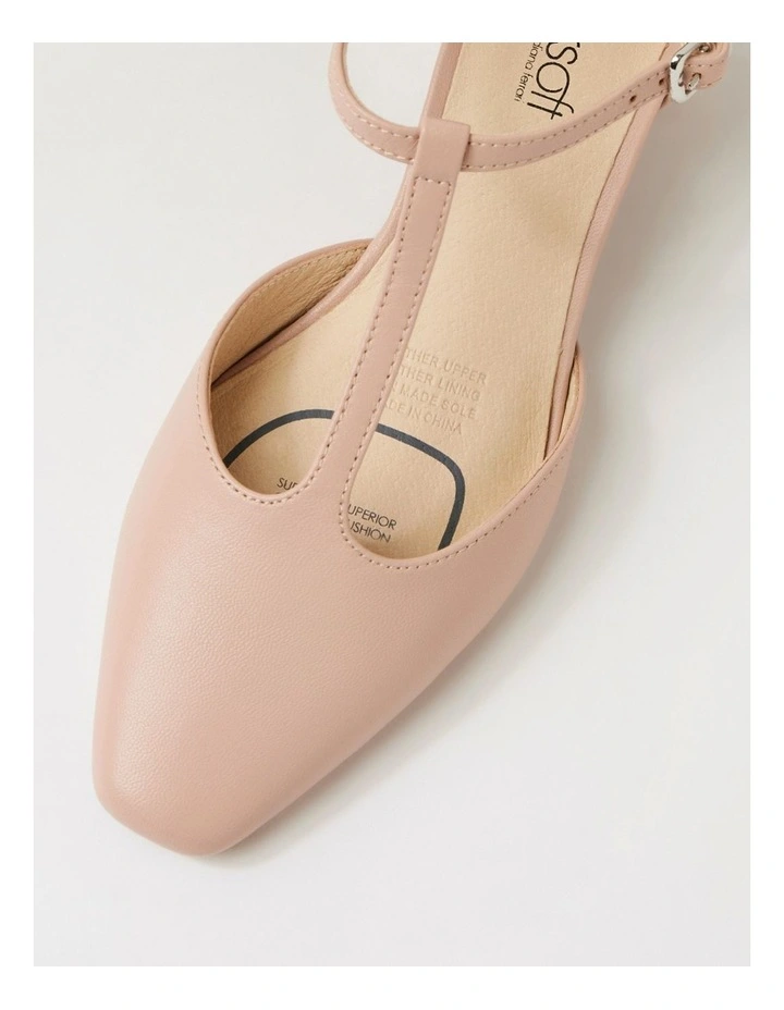 Kians Nude Covered Leather Heels image 4